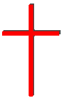 Rotes Kreuz auf weißem Grund. Das Kreuz ist das zentrale Symbol der Christen und somit auch der Methodisten.