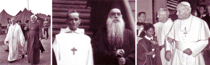 Historische Aufnahmen vom Besuch hoher kirchlicher Würdenträger